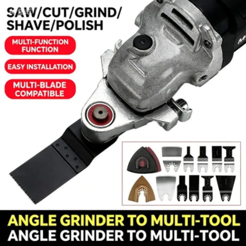 Angle grinder universal conversion head, woodworking tools modified accessories, electric hole opener to cut slots.