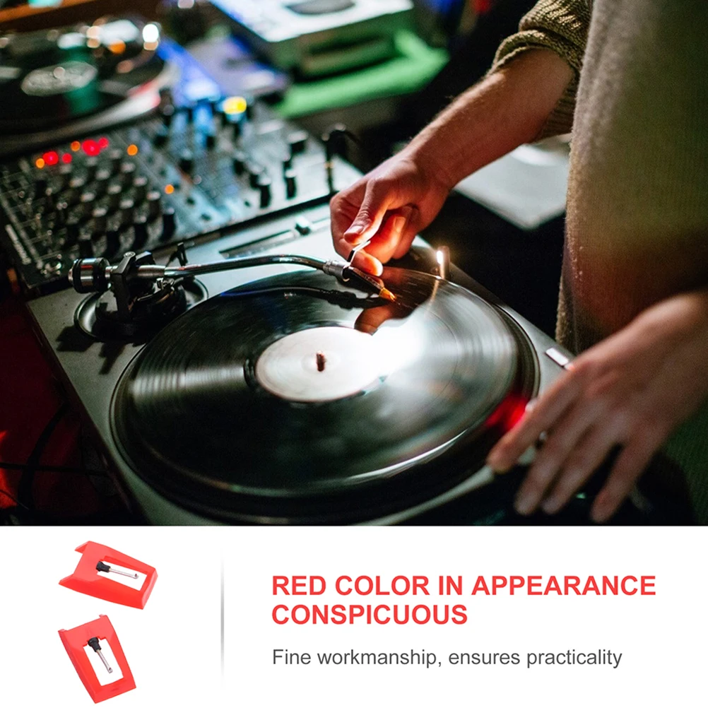 

5Pcs Stylus Needle Aluminum Plastic Record Player Durable Fade Resistant Accurate Tone Easy Installation Vinyl Compatible