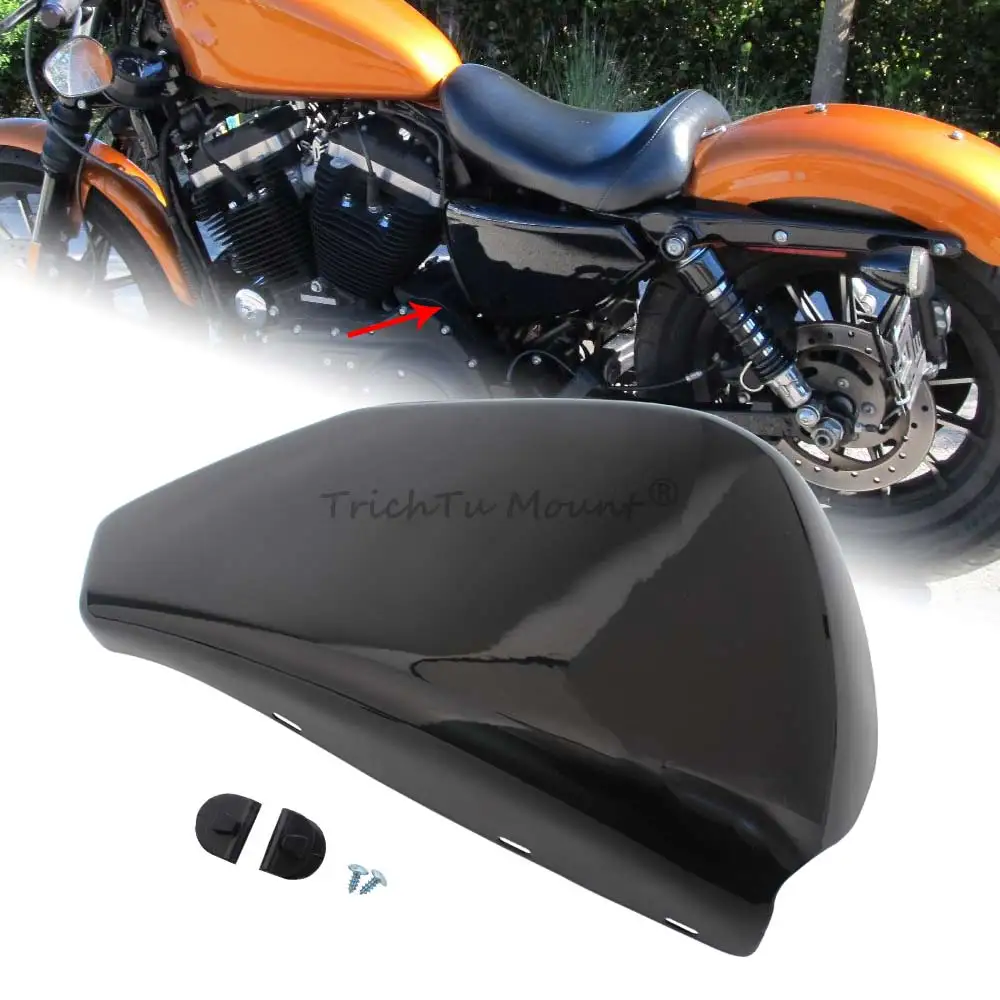 

Motorcycel Black Left Side Battery Cover Fairing Covers Kits Parts Fit For Harley-Davidson Sportster XL 1200 883 48 72 2004-2013