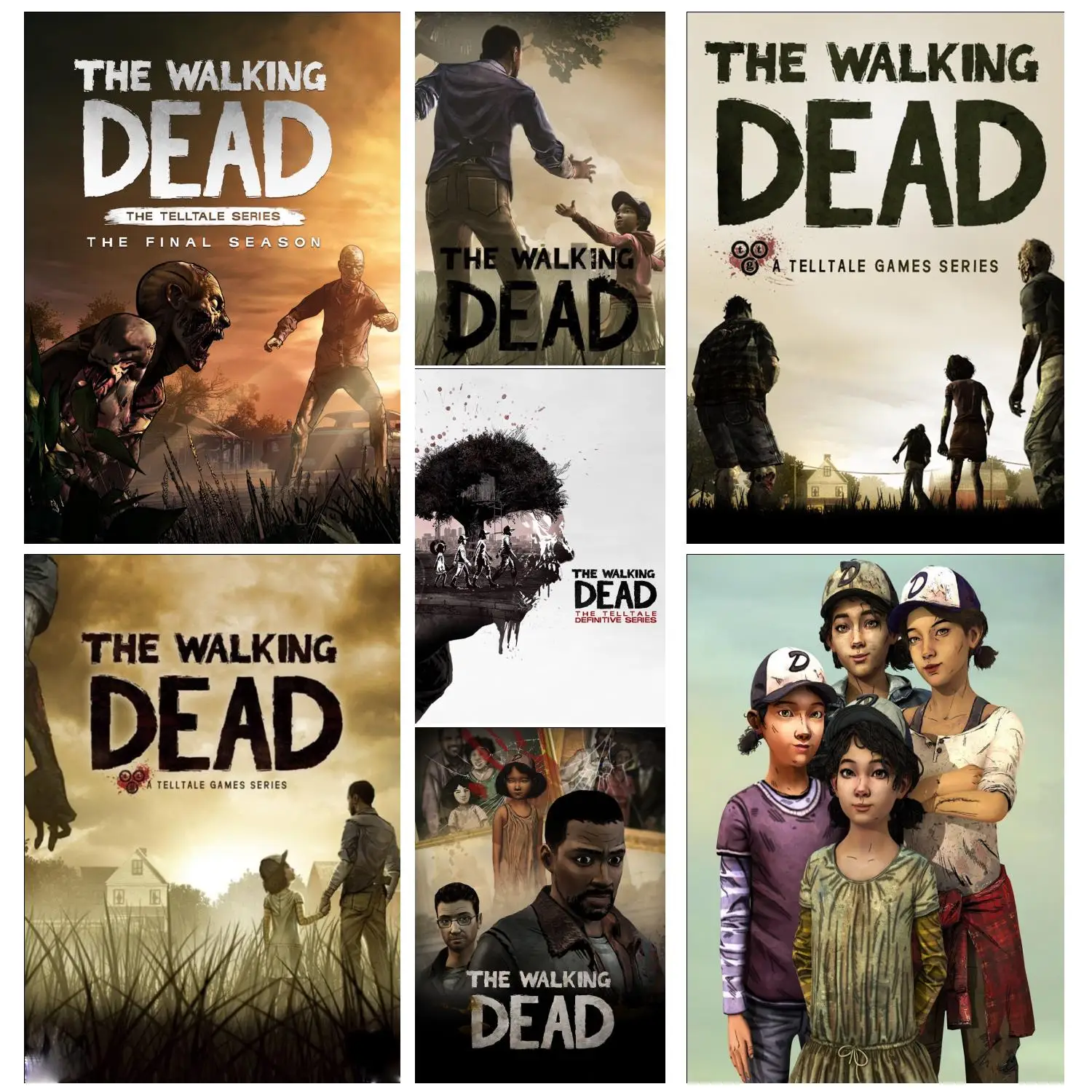 telltale the walking dead Anime Video Game Canvas Art Poster and Wall Art Picture Print Modern Family bedroom Decor Posters