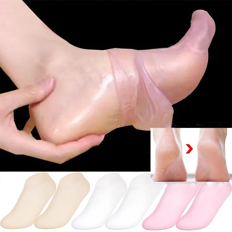 1Pairs Silicone Moisturizing Foot Socks For Dry Cracked Feet Foot Care Socks Spa Pedicure Socks Massage Moisturizing Gel Sock