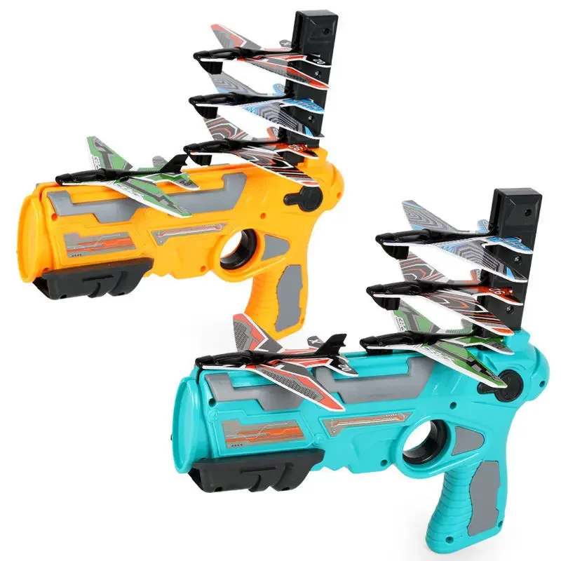 Foam Aircraft Launcher Children's Toys Children's Fun Foam Aircraft Outdoor Parent-child Interaction Toy Boy Ejection Toy