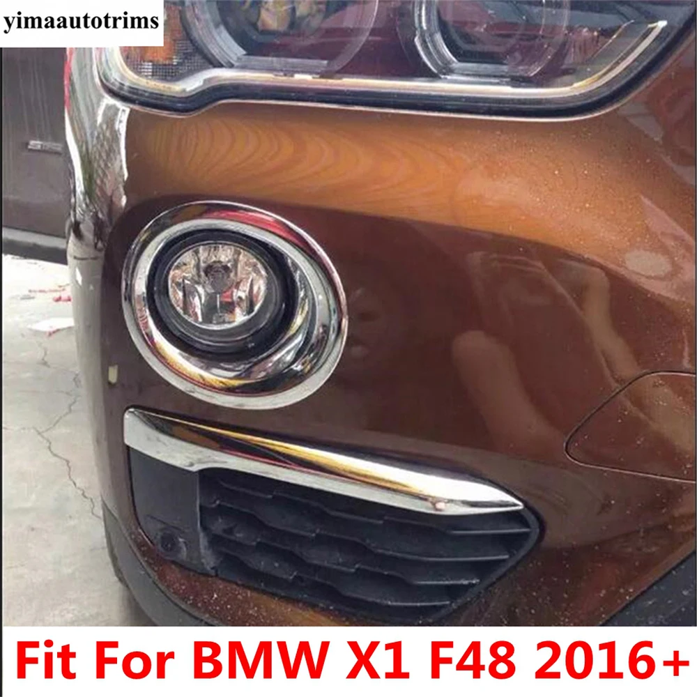 

Accessories For BMW X1 F48 2016 2017 2018 2019 Front Fog Light Eyelid Eyebrow Rear Lamp Foglight Cover Trim ABS Chrome Exterior