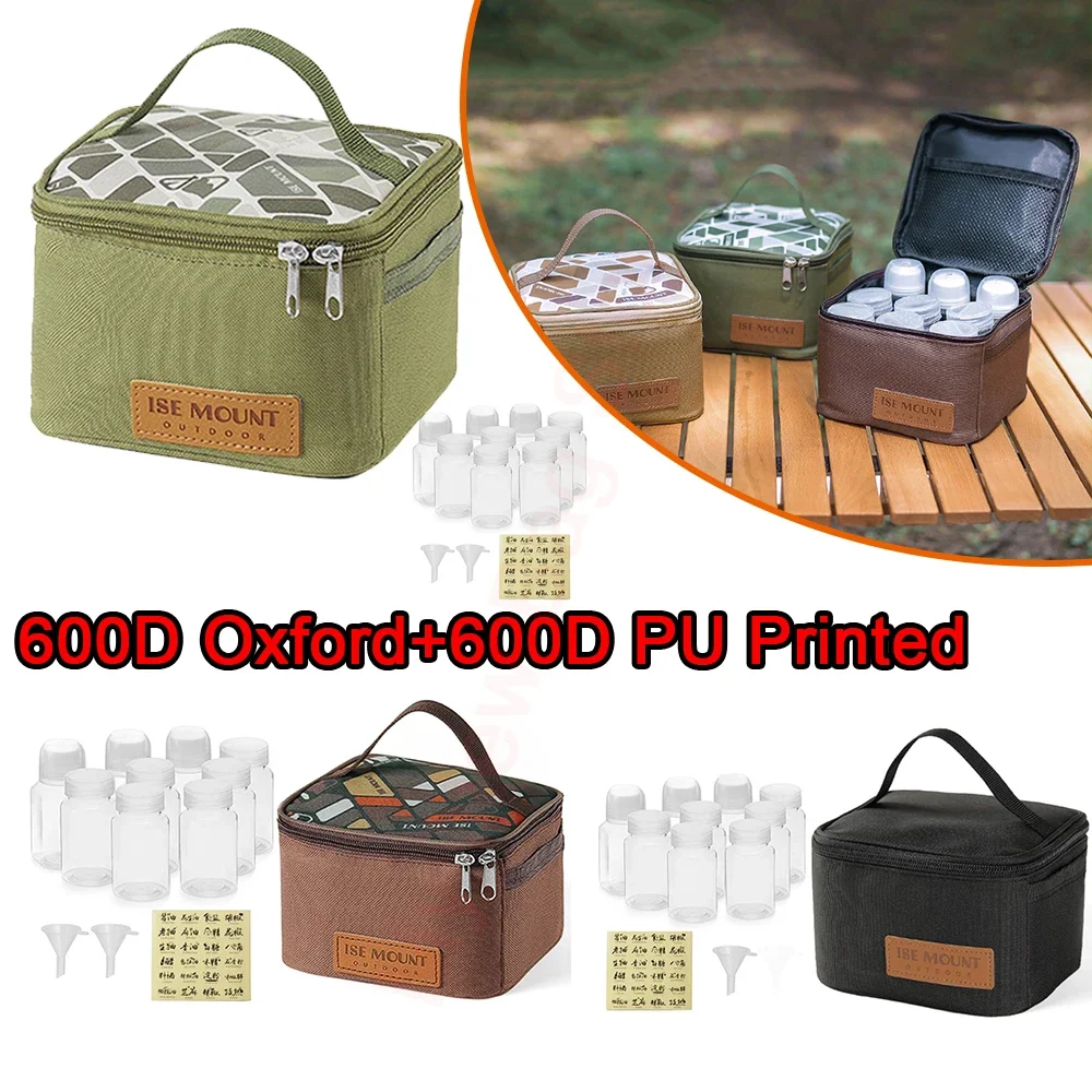 Portable Pepper Spice Storage Jars Set Oil Seasoning Containers Bottle Storage Bag For Outdoor Camping BBQ 100ml Liquid Bottle