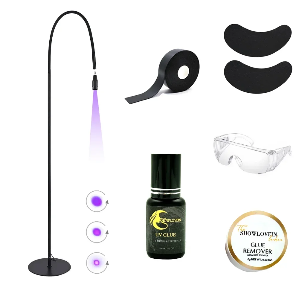 

New Product 5W 10W UV Curing Lamp Kits For Lash Extensions Custom Logo Black White UV Lash Glue Lamp Light