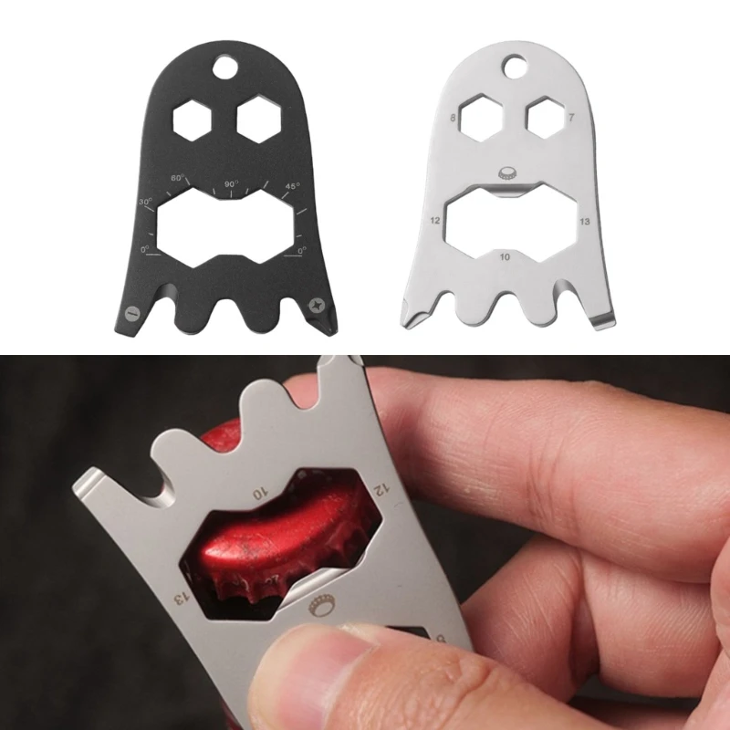 

Compact Stainless Steel Keychain Tool Card Feature Screwdriver Bottle Opener Wrench Nonslip Grip For Everyday Carry 37JD