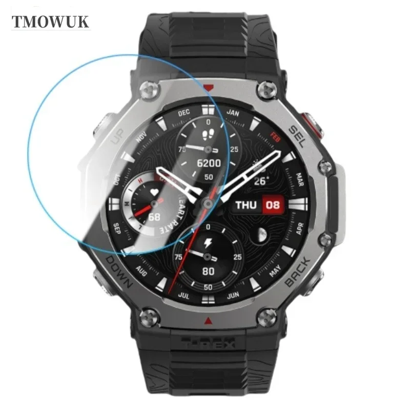 ل Amazfit GTR 42 47mm T Rex 2 3 T-Rex Pro T-Rex 3 Ultra واقي شاشة من الزجاج المقوى مع معدل HD مضاد للخدش 9H