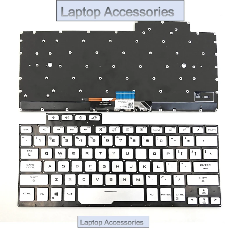 

FNew For Asus ROG G14 Zephyrus GA401 GA401I GA401IU GA401IV GA401M GA401QH GA401QM Laptop Keyboard US Silver With Backlit
