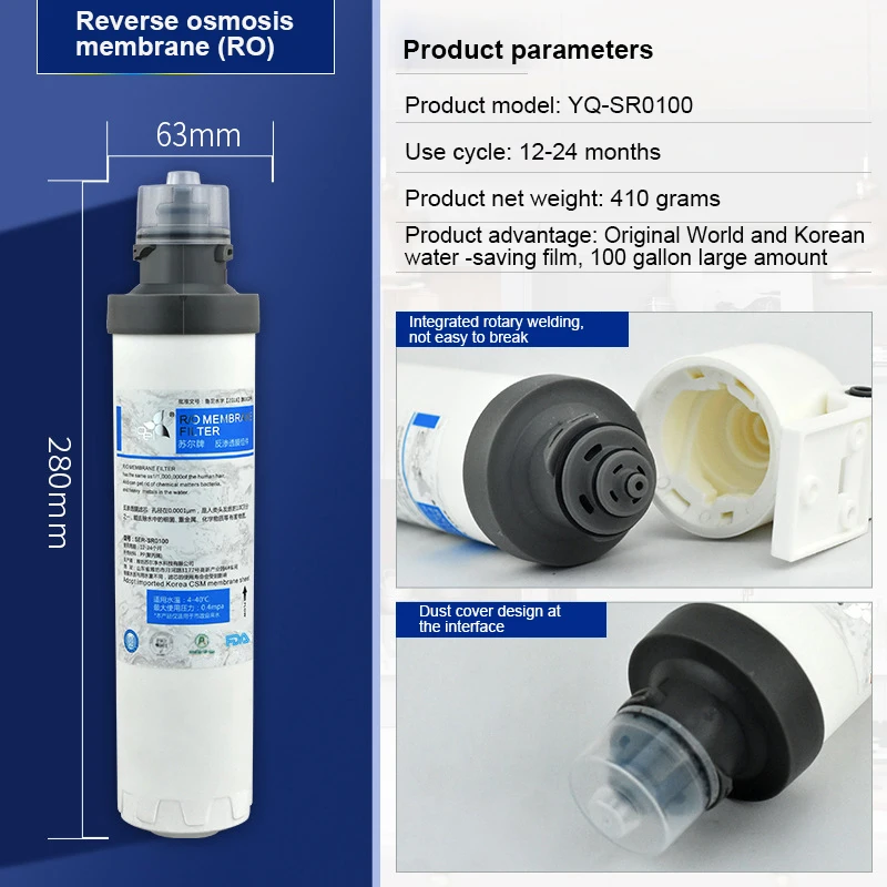 Sooel-Reemplazo de filtro de agua Roating PP UDF CTO, sistema de ósmosis inversa para tratamiento purificador de agua, eliminación, filtro de repuesto