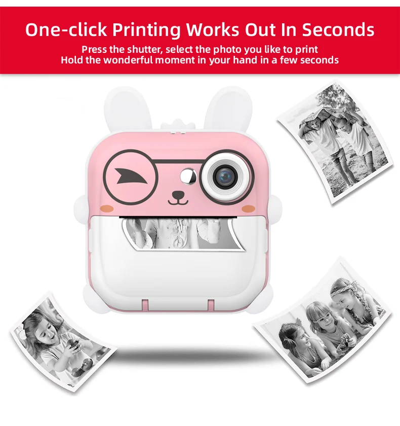 Children Thermal Printer Camera Smart Digital Camera Toys Parent-Child Interaction Camera Instant Thermal Printing Camera Toys