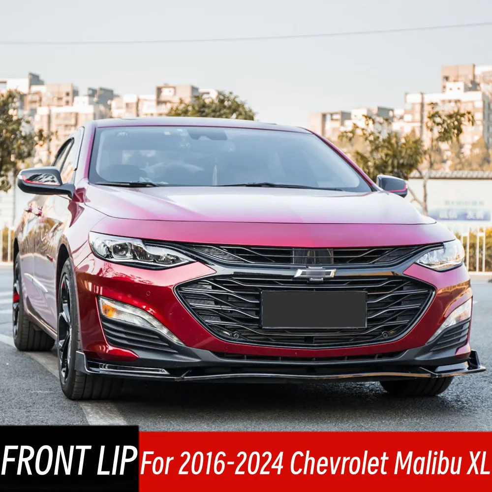 For 2016-2024 Chevrolet Malibu XL Front Bumper Splitter Lip Chin Spoiler Diffuser Protector Guard Car Exterior Accessories Part