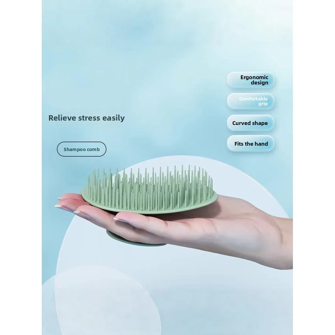 ソフト歯櫛洗髪櫛スムーズヘア頭皮スクラッチツールバスパーソナルケアクリーニング家庭用品-krramel