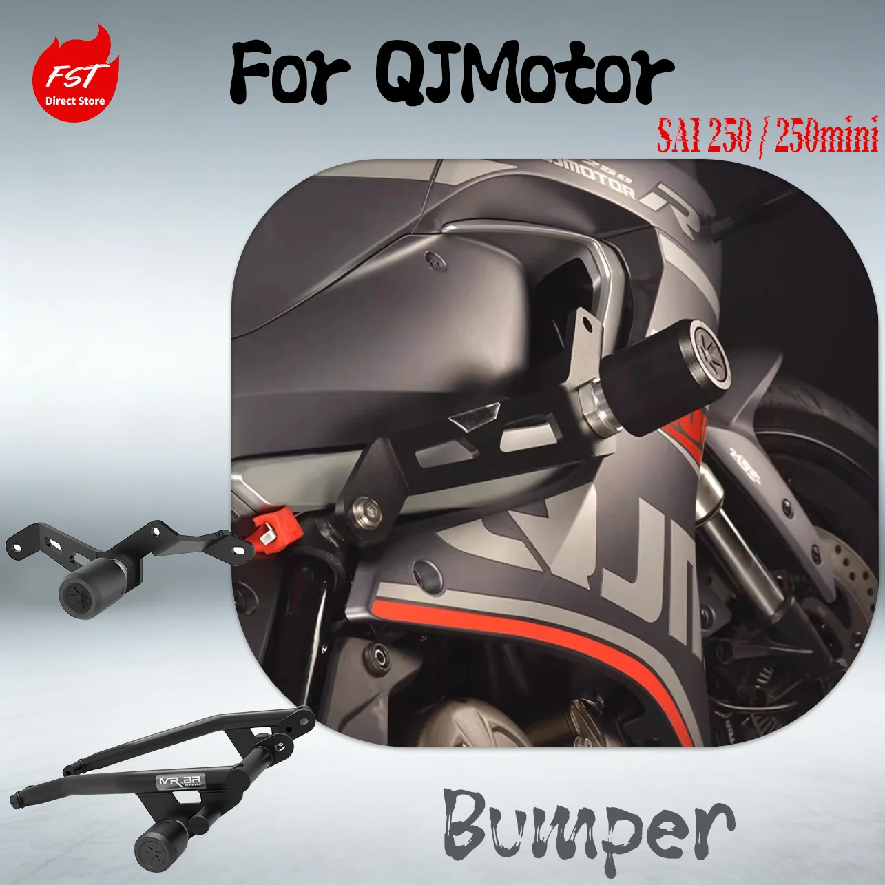

Engine Guard Crash Bar & Anti-Crash Sliders for QJMotor SAI 250 / 250mini, Racing Bumper Protector Modified Parts