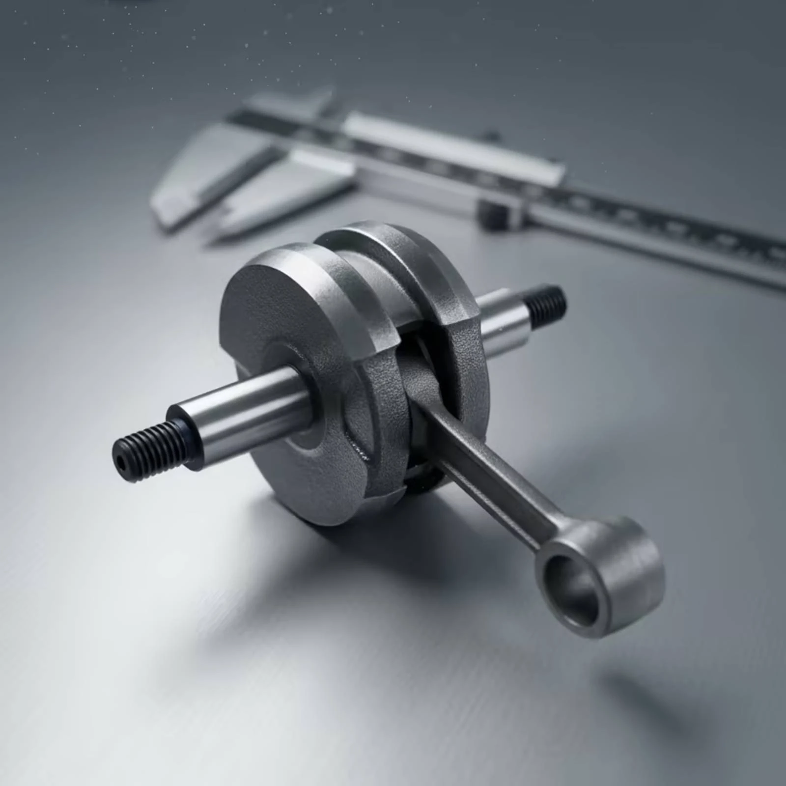 Brush Cutter Crankshaft Machined Finish Trimmer Crankshaft Replacement Part Silver-Gray Long-Lasting