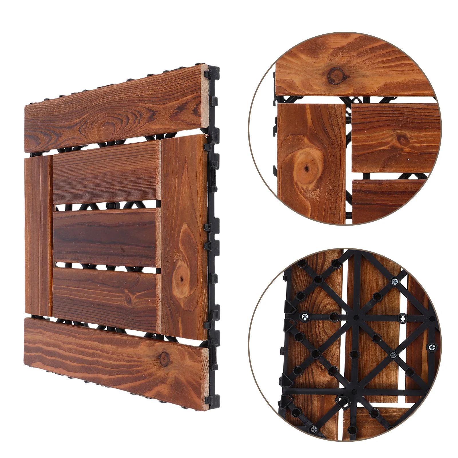 

Anti-corrosion Carbonized Wood Flooring Imitation Interlocking Decking Indoor Wooden