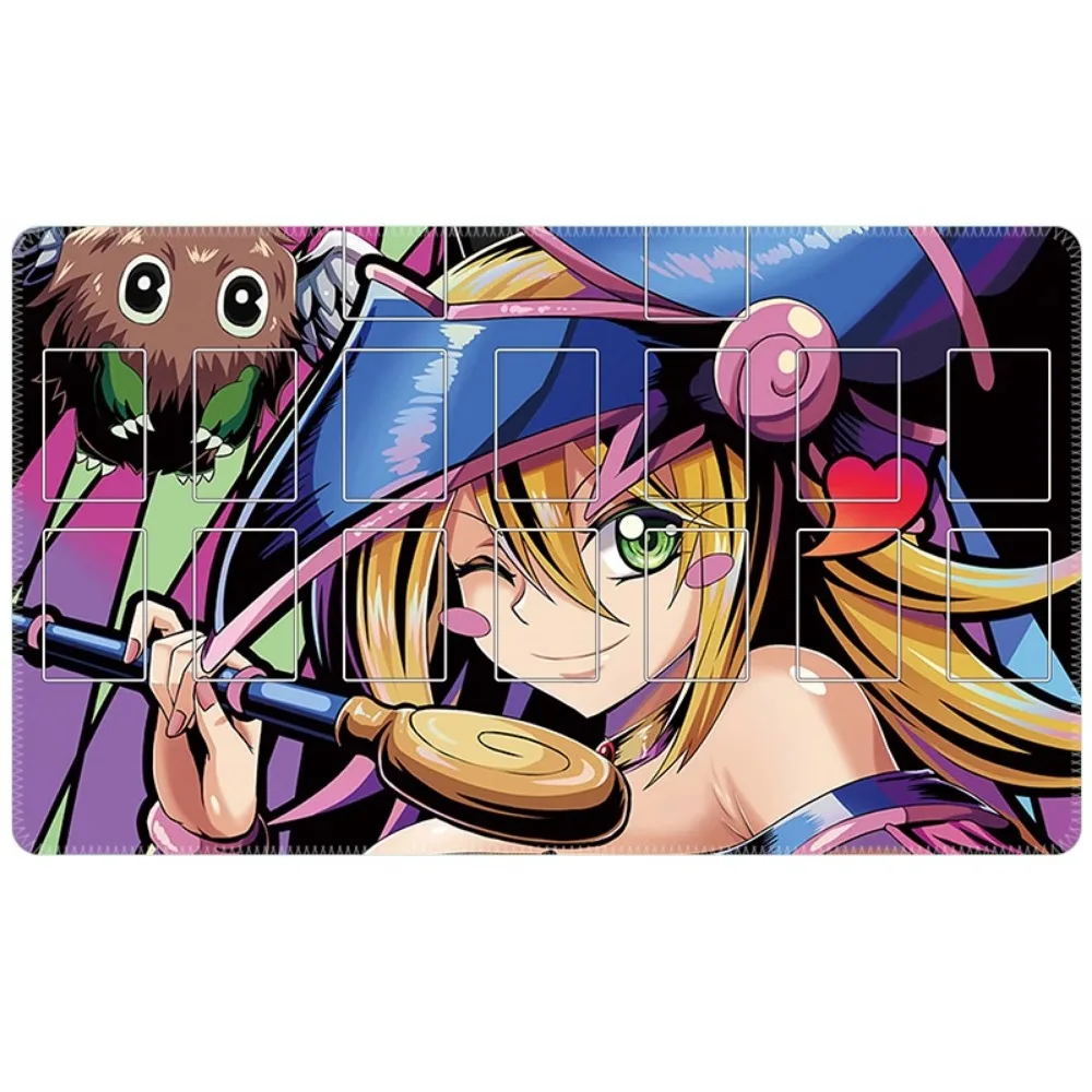 Yu Gi Oh TCG Slifer The Sky Dragon Dark Magician Girl Self Made Single Table Mat Battle Pad Classics Anime Collection Cards Toy