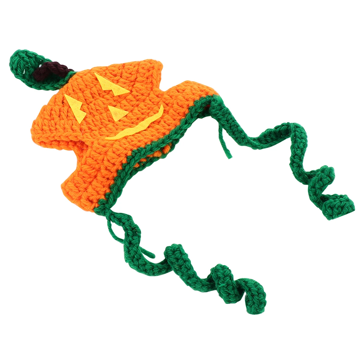 

1pc Halloween Pet Hats Pumpkin Hat for Small Dogs Handmade Elastic Reusable Costume Accessories Dog Clothes Cape Set