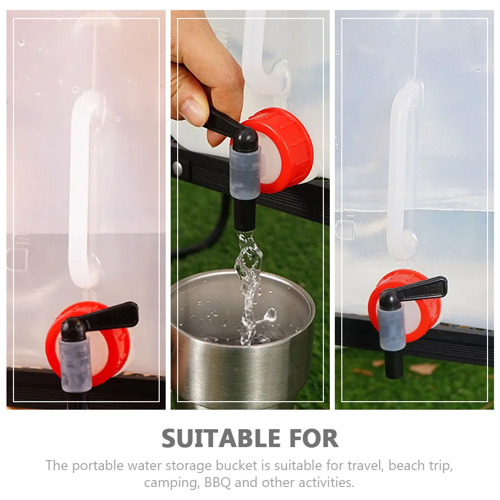 

Collapsible Water Container Portable Outdoor Drinking Bucket Foldable Kettle PC Camping BBQ Beach Trip Storage Bucket