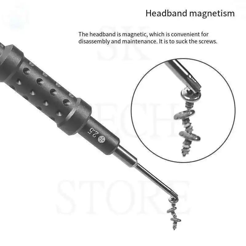 Kit di cacciaviti di precisione 2D Utensili manuali per lo smontaggio dello schermo LCD dell'iPhone Strumento di riparazione del telefono cellulare antiscivolo multi tipi magnetici