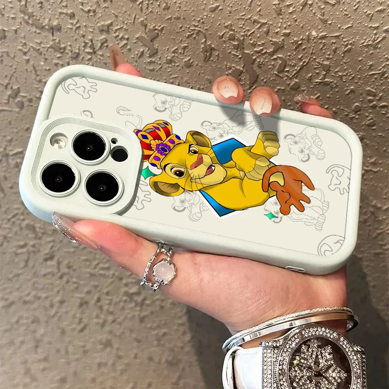 Disney Lion King For Apple iPhone 15 14 13 12 11 Mini XS XR X 8 7 Pro Max Plus Pro Soft Eye Ladder Phone Case Coque Cover TPU