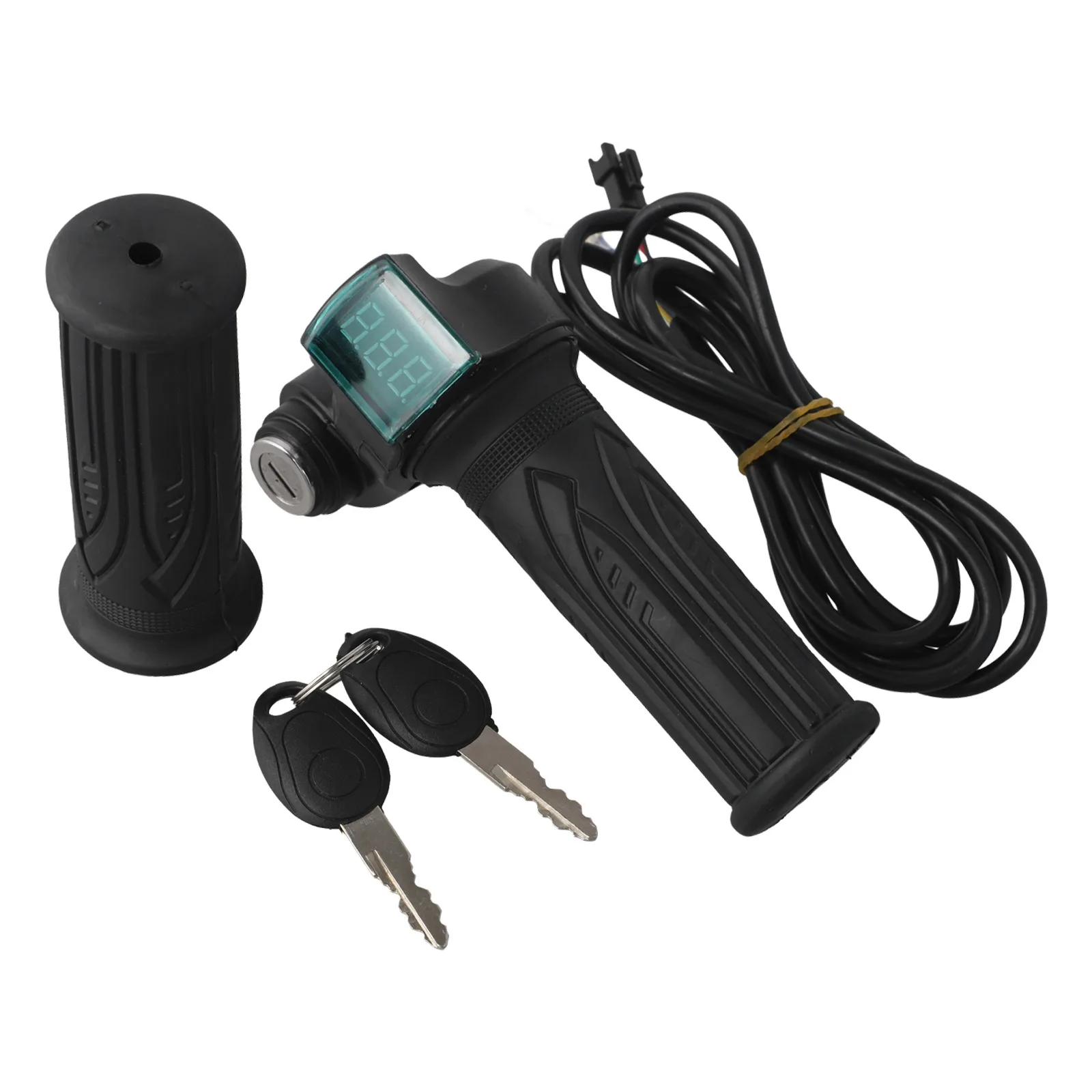 

Велосипедные приключения Ebike Ручка дроссельной заслонки со светодиодным дисплеем Удобная ручка дроссельной заслонки для гонщиков Стабильная производительность Совместимость напряжения