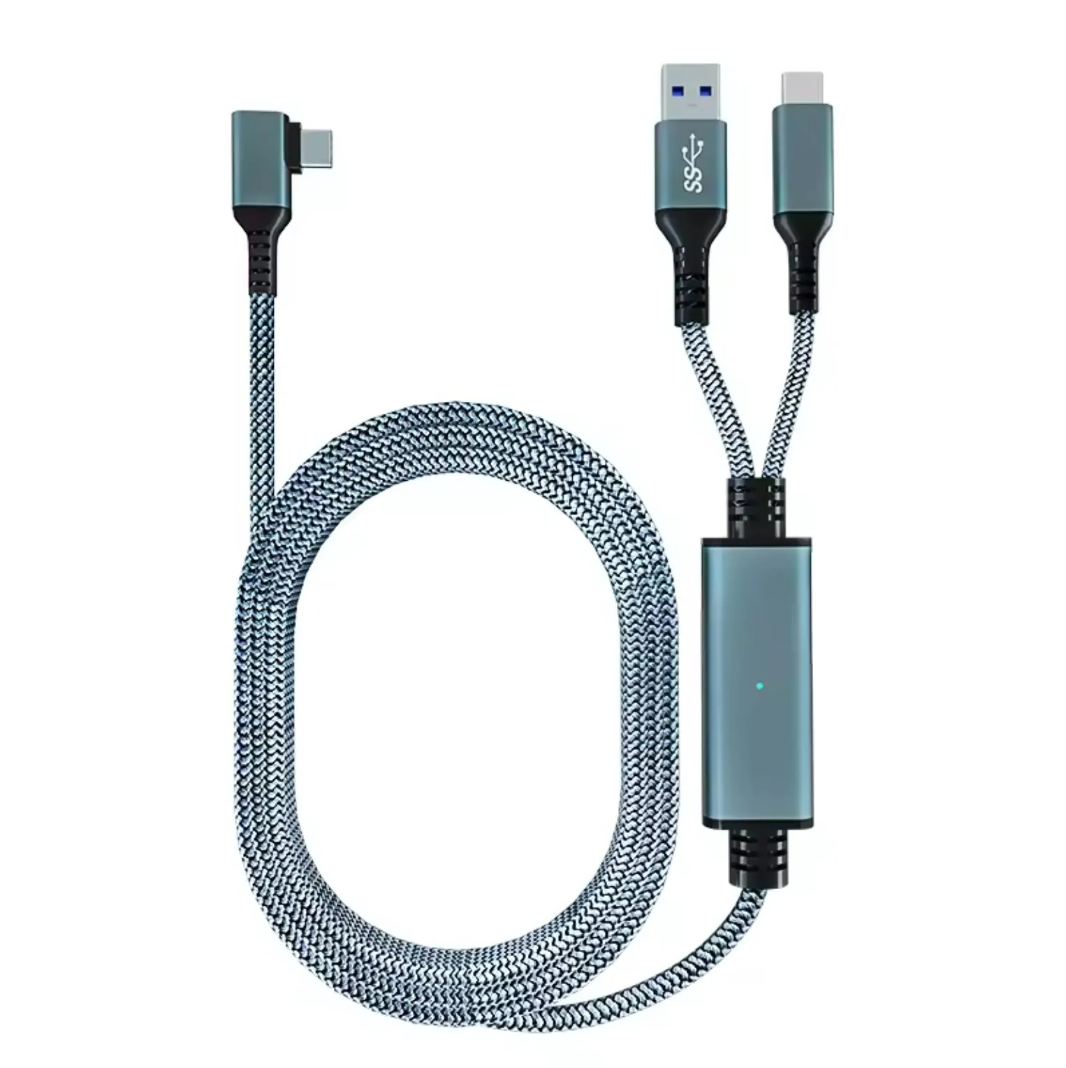 5Gbps sync 2 in 1 type C usb to usb cable 3.0 USB C for VR quest 2 link cable data transfer and charge