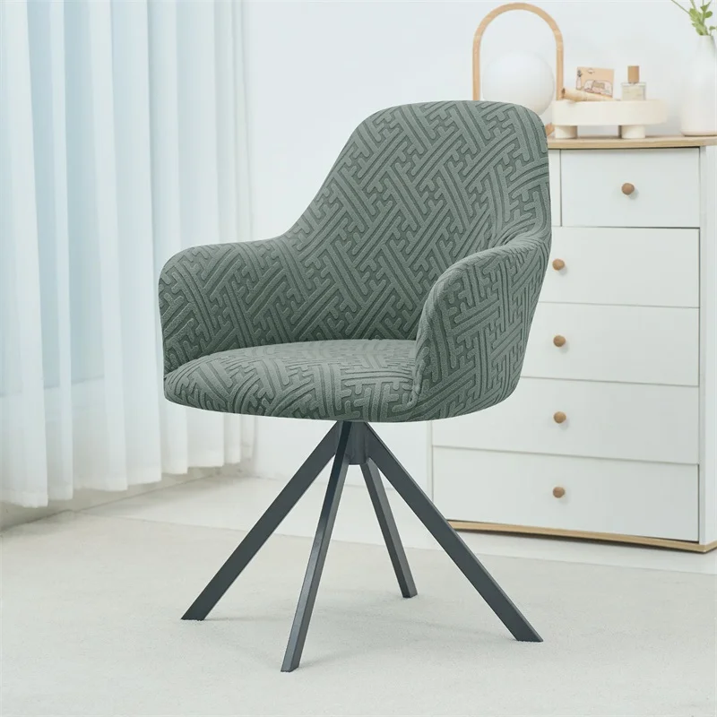 1pc Jacquard Hoge Arm Stoelhoes Stretch Kantoor Rocker Seat Case Anti-vuile Fauteuil Eetkamerstoel Protector voor Hotel Thuis