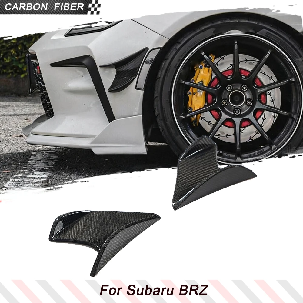 Carbon Fiber Car Front Bumper Splitters Canards For Subaru BRZ 2022 2023 Car Front Side Splitters Flaps Canards Apron Fins Trim