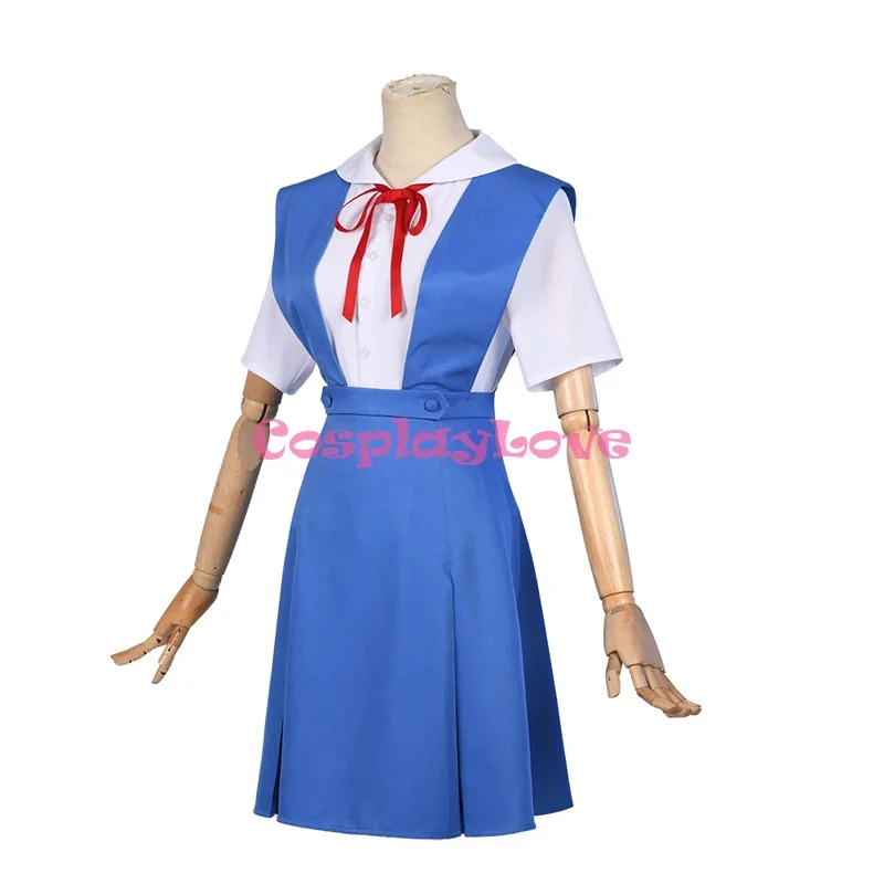 CosplayLove NGE EVA Rei Ayanami Asuka Langley Soryu Blue School Uniform Cosplay Costume Cute Dress Custom Made For Female Gir