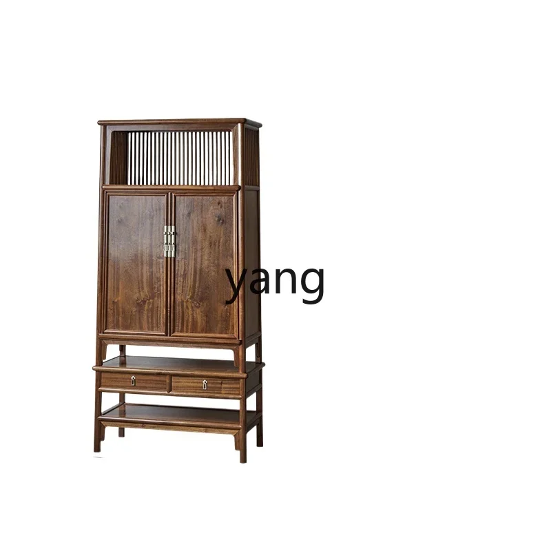 CX new Chinese wood rounded corner storage study storage cabinet