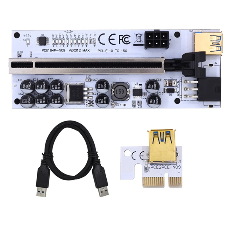 Riser VER012 USB 3.0 PCI-E Riser VER012MAX Express Kabel Riser Voor Videokaart X16 Extender PCI-E Riser Kaart Voor Mijnbouw