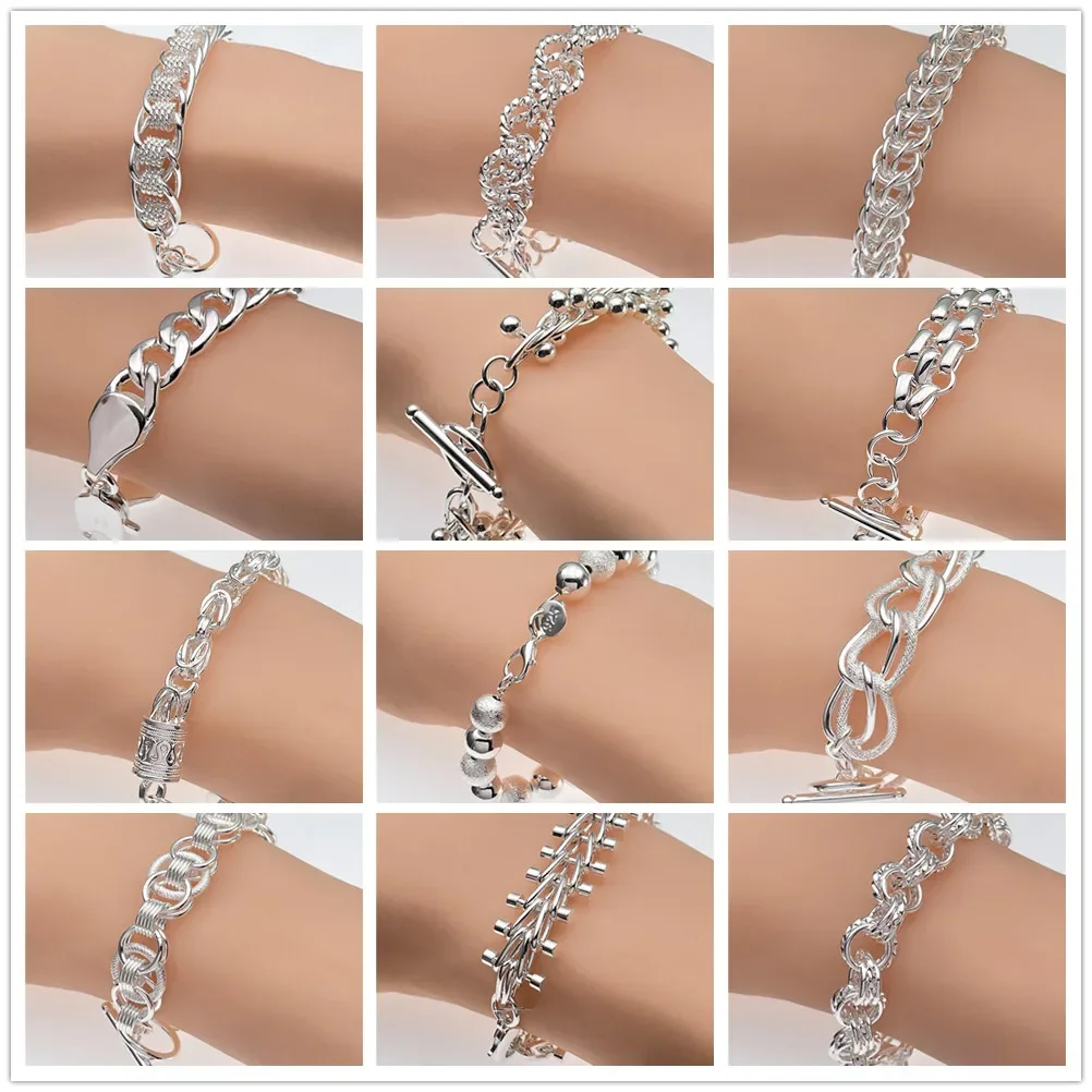 SAIYE Andara Wholesale 925 Silver Bracelet Elegant Chain High Quality Jewelry For Men&Women Christmas Gifts