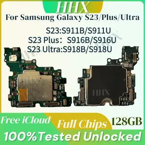 Bilashmart Samsung Galaxy S23 S911U S911B S23 Ultra S918U S918B S23 Plus S916B S916U OK Main Logic Board Plate 100%Unlocked Motherboard