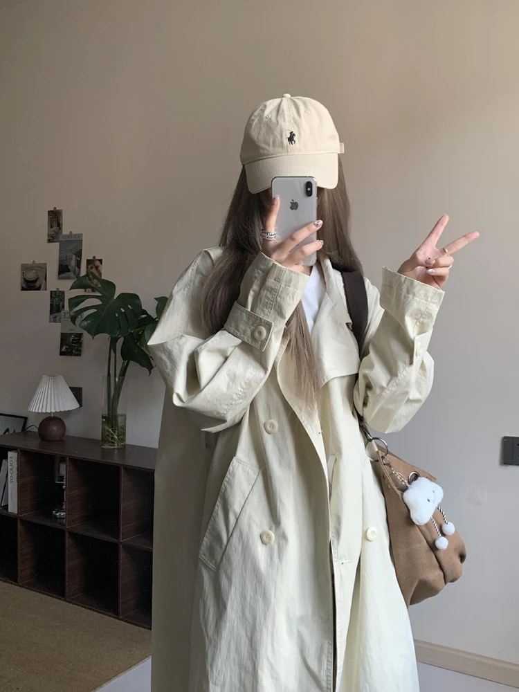 

High Neck Cropped Trench Coat Raincoats For Women Waist-Cinching Warmth Atmosphere Series Retro Collection Glossy Latest Block