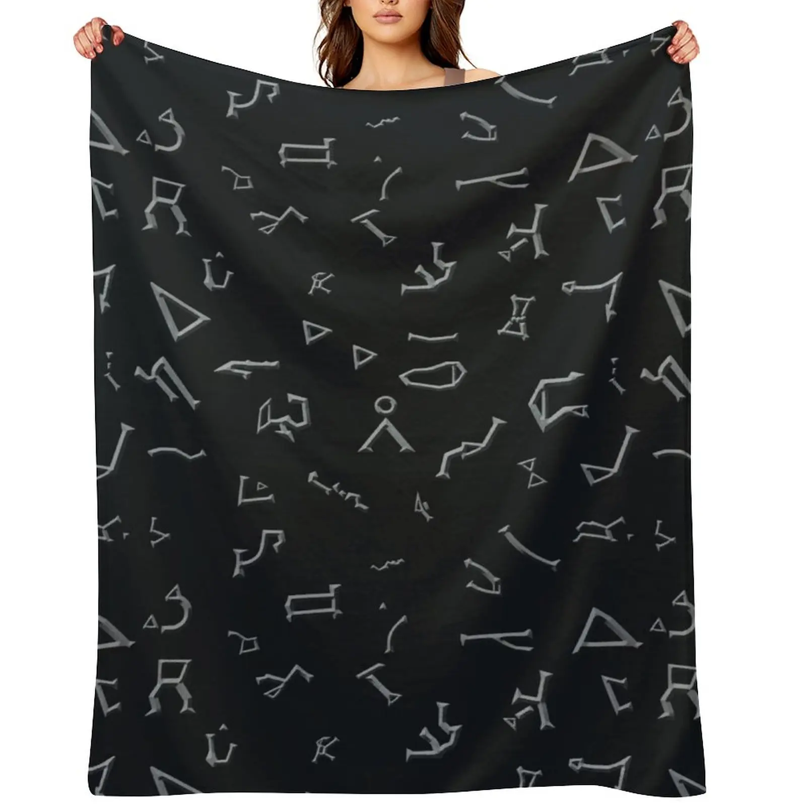 

Glyphs Throw Blanket Flannels Hairy Thermal Luxury Throw Blankets
