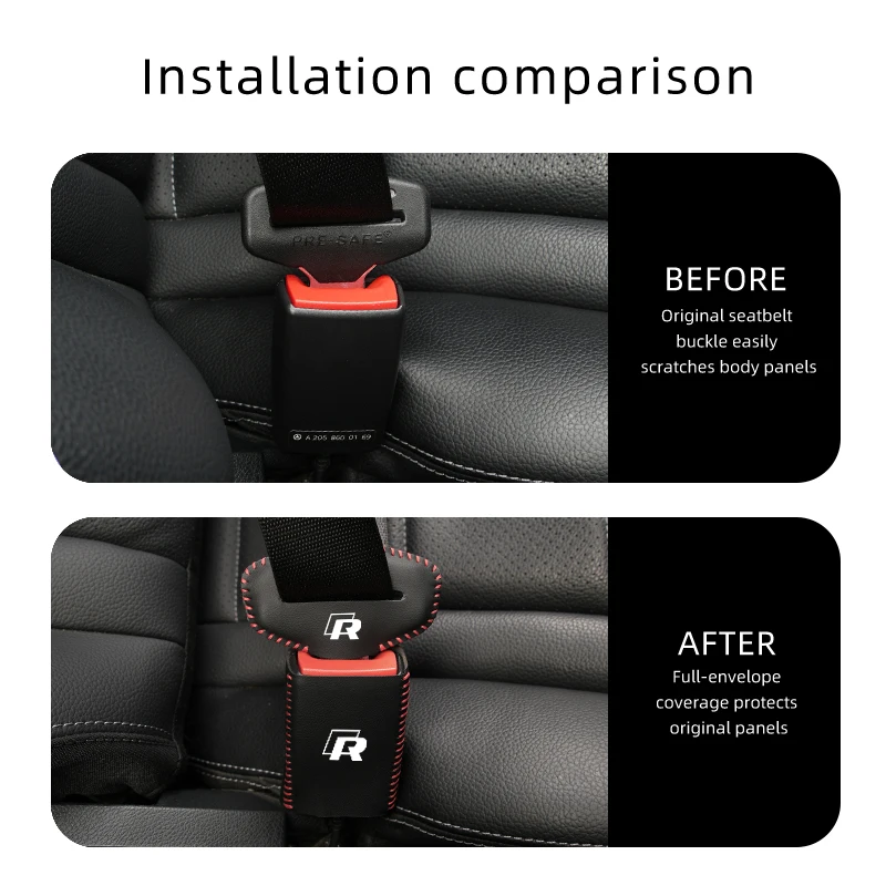 Anti Scratch Car Seat Belt Clip Protector Seatbelt Buckle Lock Cover For VW Scirocco Jetta Beetle Golf Passat Polo Tiguan Sharan