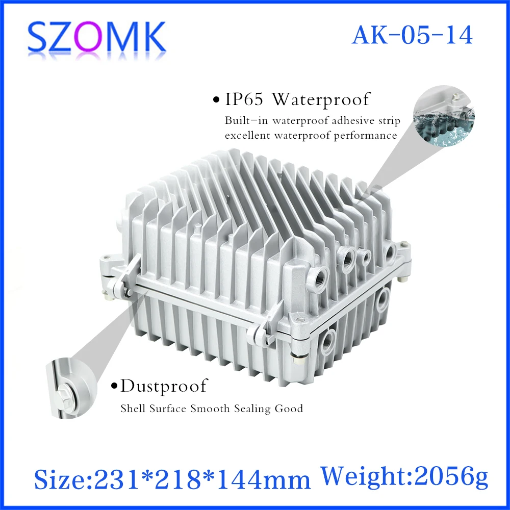 

231X218X144 mm Waterproof Network Junction Box Aluminium Die Casting Instrument Enclosure Electrical AP Bridge Amplifier Housing