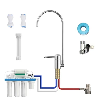 1 Set 360° Swivel Water Tap One-Way Tap Brass For ESpring Water Filter Drinking Water Tap Bathroom Kitchen Basin Faucets Kits