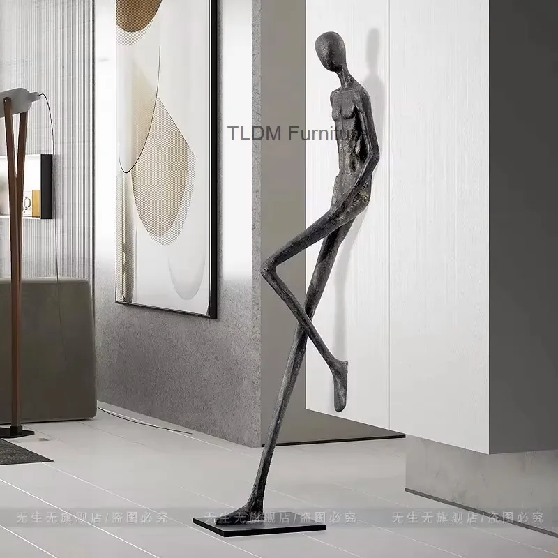 Modern Home Decor Abstract Figure Sculpture Ornament Hotel FRP Floor Creative Design Model Room Sales Office Artwork