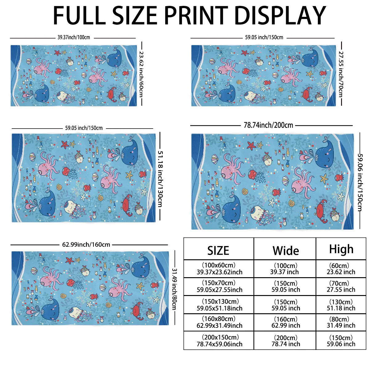 Ocean Shark Beach Towel Microfiber Sand Free Quick Dry Sea Marine Animal Fish Cool Boys Oversized Absorbent Pool Travel Towel