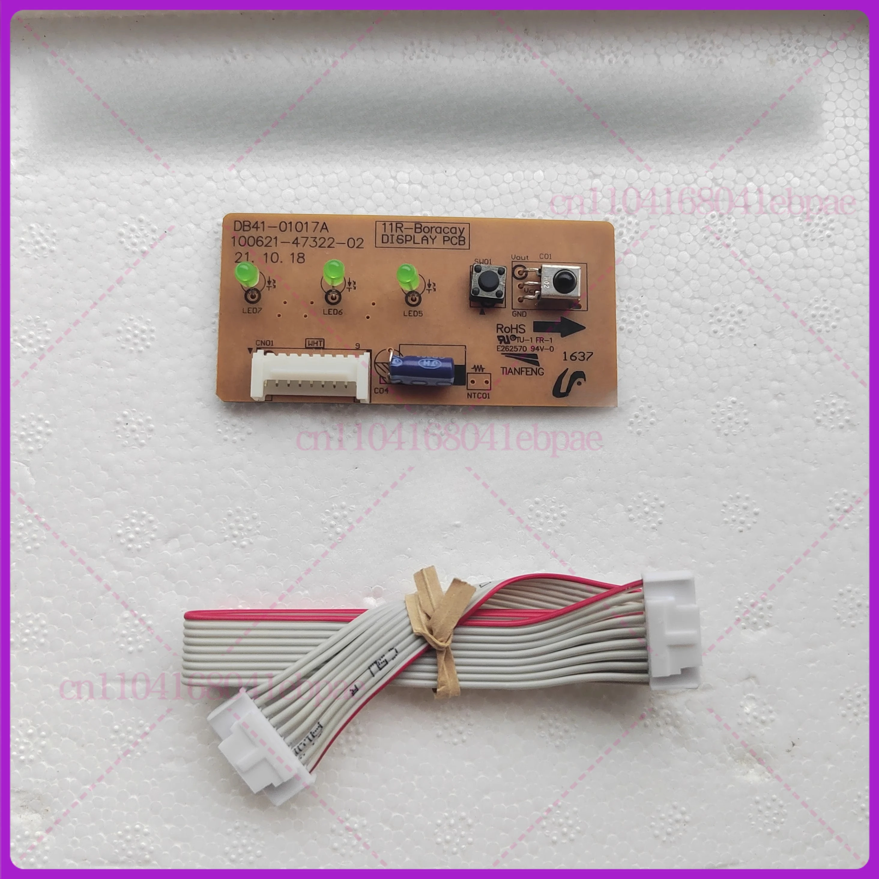 Conditioner Indoor Unit Signal Receiving Control Board Compatible for Sam-sung DB93-10861A Display PCB DB41-01017A Conditioning
