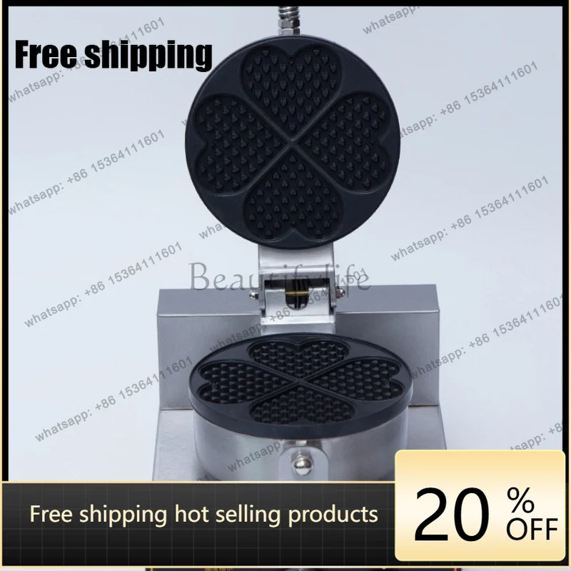 Zj. Factory direct sales hot-selling single head four-heart waffle furnace heart-shaped roaster