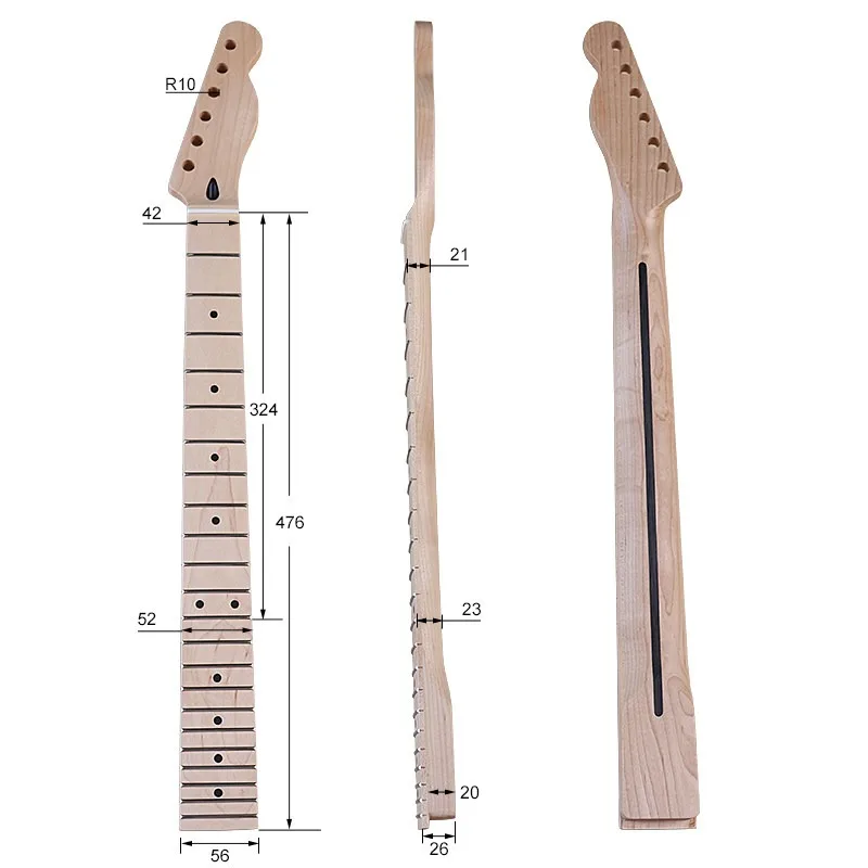 6 String 22 Fret TL Electric Guitar Neck Bone Nut Maple DIY Replacement