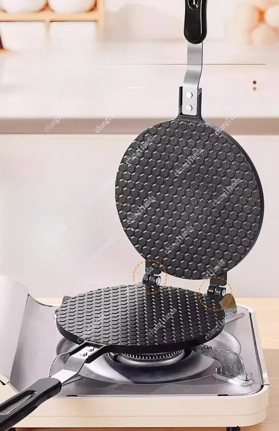 Household Small Egg Roll Machine Crispy Egg Roll Pot Hand Press Egg Roll Machine