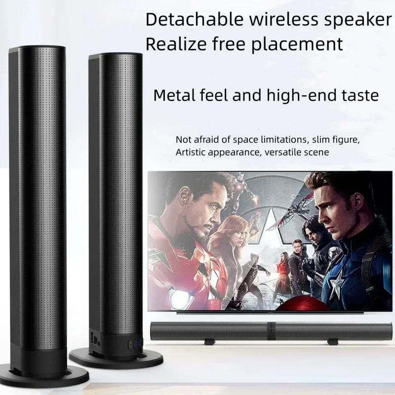 Echo Wall TV Soundbar altoparlante Bluetooth da tavolo rimovibile verticale Wireless Heavy Bass sistema Home Theater Radio FM ad alto Volume