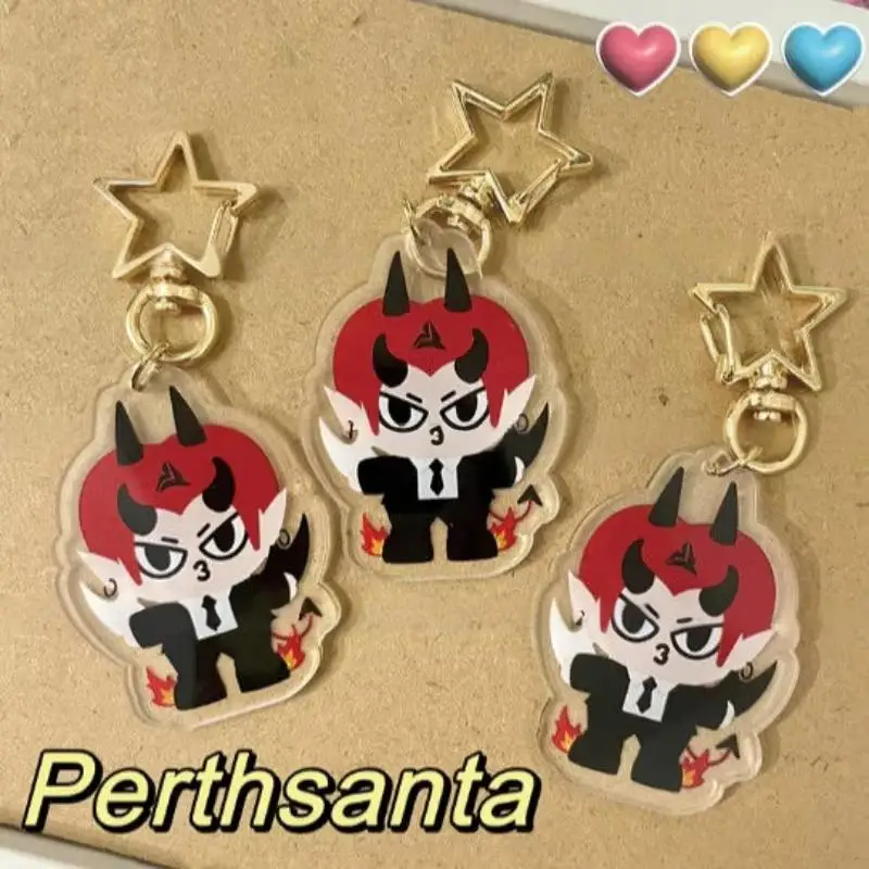 Thai TV Series Love By Chance Perthsanta Perth Saint Cosplay Keychain Acrylic Pendant Keyring Key Chain Bag Accessories Gift