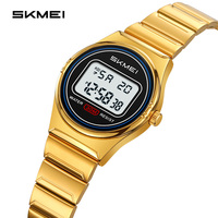 SKMEI 2338 Women Brands Luxury Watches Waterproof Sports Ladies Electronics Watch Small Digital Stainless Steel Wristwatches