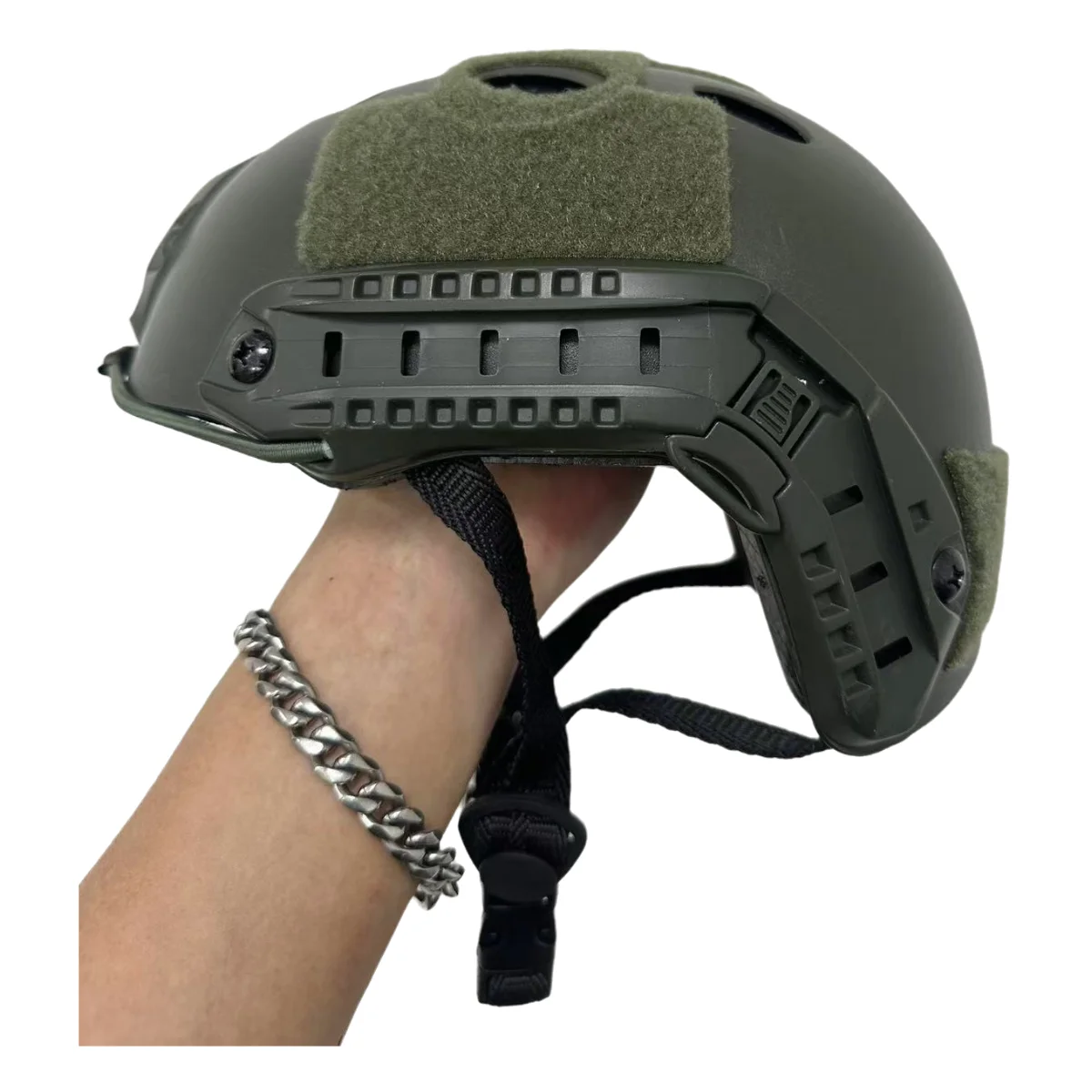 Fast PJ protective helmet with adjustable knob, thick ABS CS Outdoor airsoft climbing riding head circumference 55-60 cm