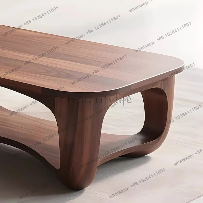 New Chinese Coffee Table Simple Solid Wood Fashionable Tea Table Exquisite Sleek Iving Room Furniture Theetafel XY40CJ