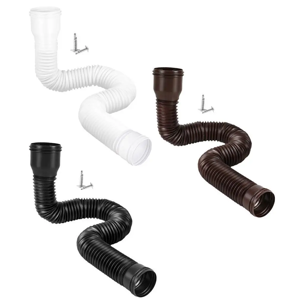 Rain Gutter Downspout Extensions Extendable Extension Pipe Down Spout 47-150cm Downspout Extender for Outdoor Garden Tidying